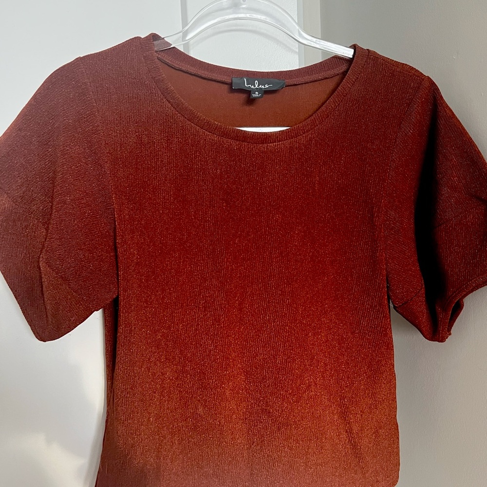 Lulus burnt orange top size small
